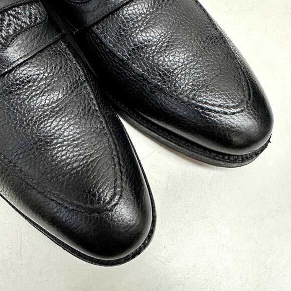 Crockett & Jones x Peal & Co. x Brooks Brothers Loafer Black Harris Tweed 10.5 - Picture 7 of 12